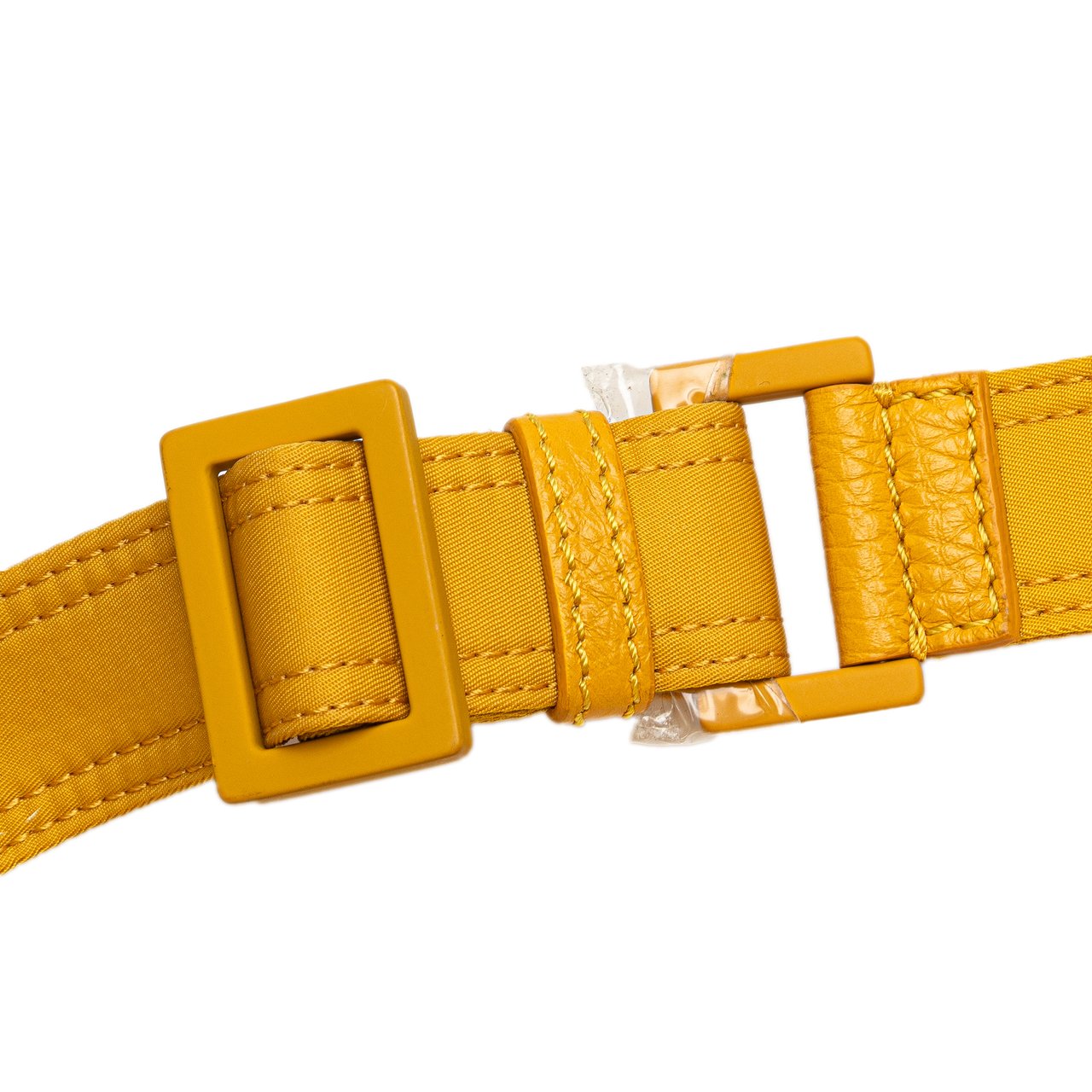 Fendi Large Econyl Nylon Baguette Satchel Geel