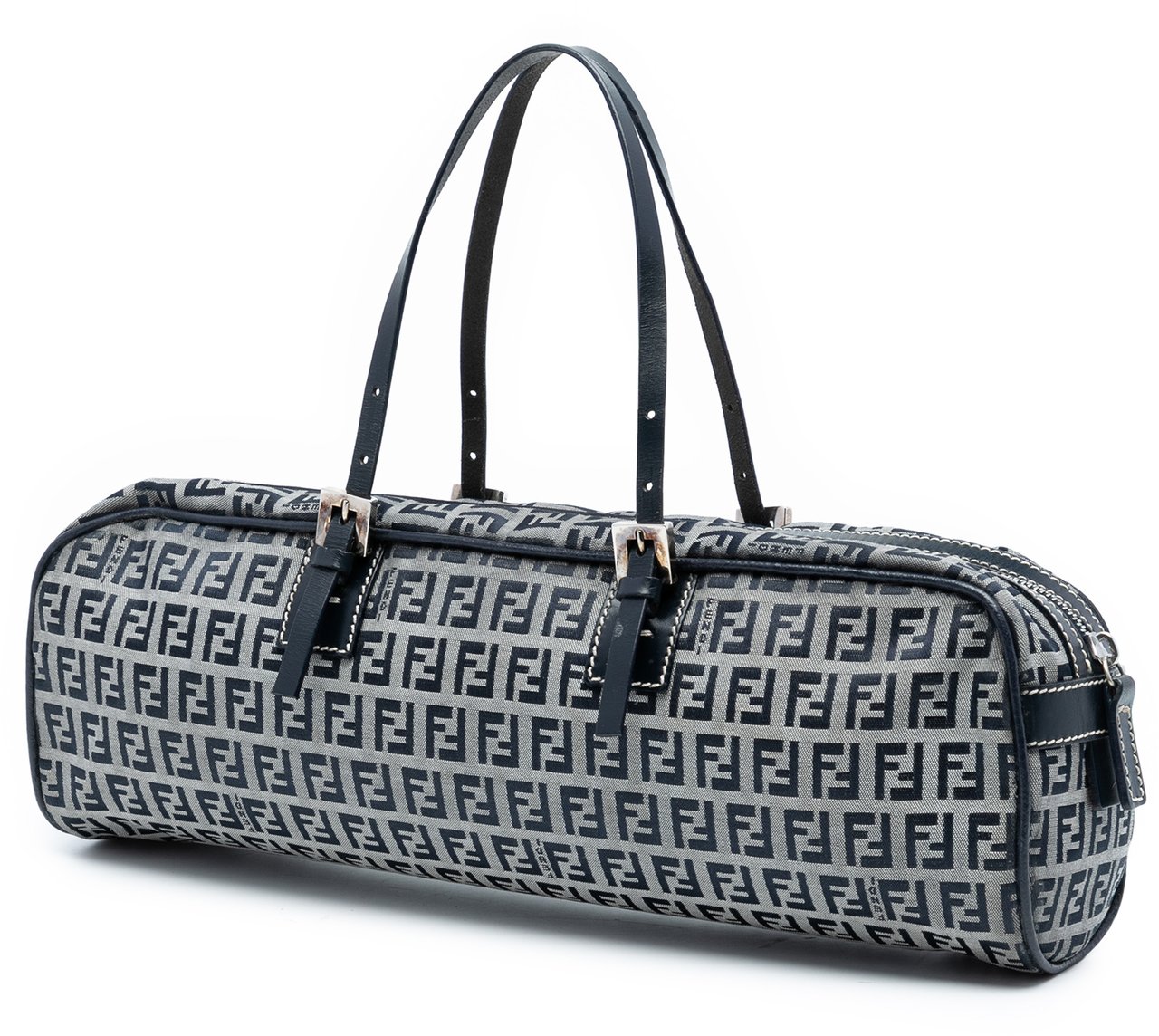 Fendi Zucchino Canvas Handbag Grijs