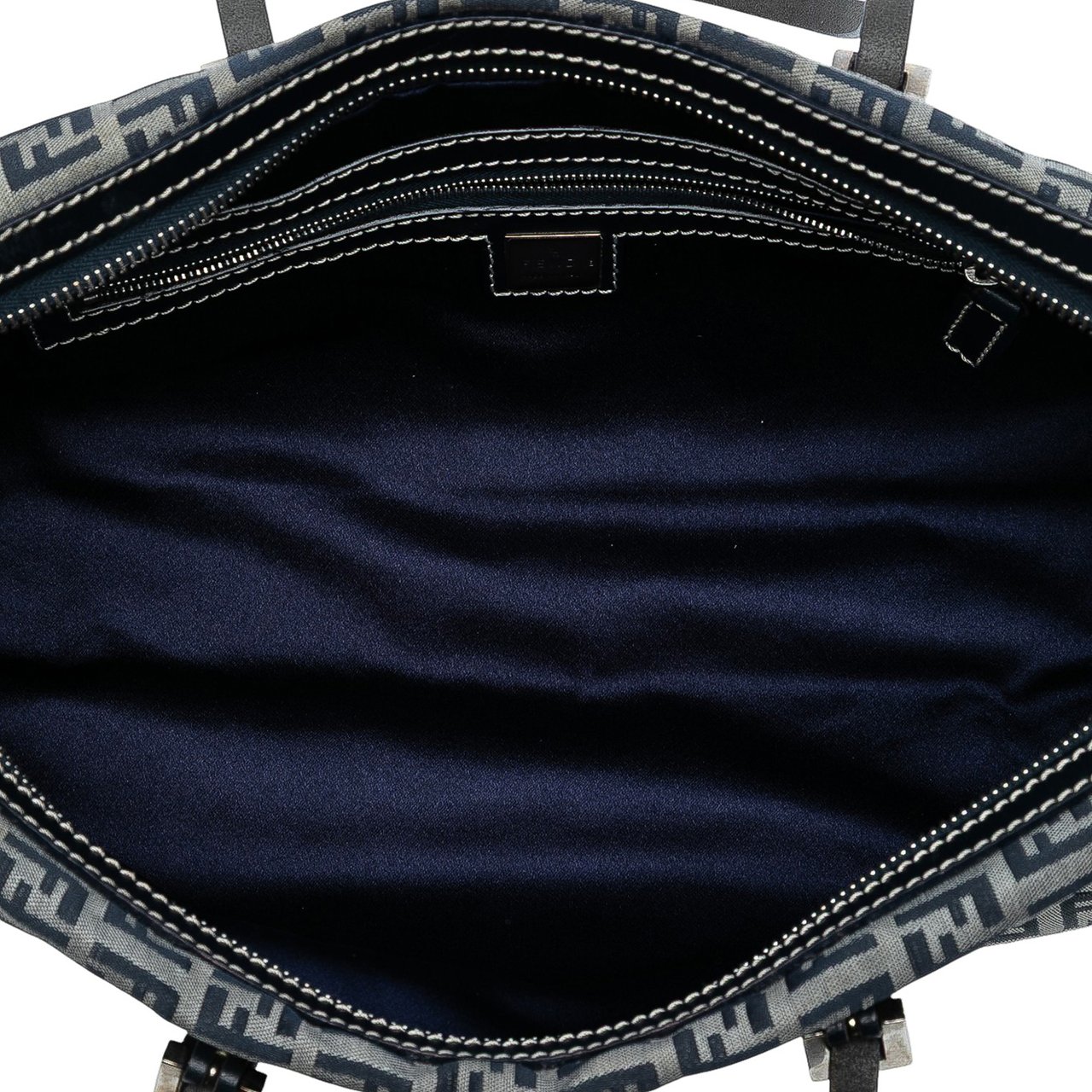 Fendi Zucchino Canvas Handbag Grijs