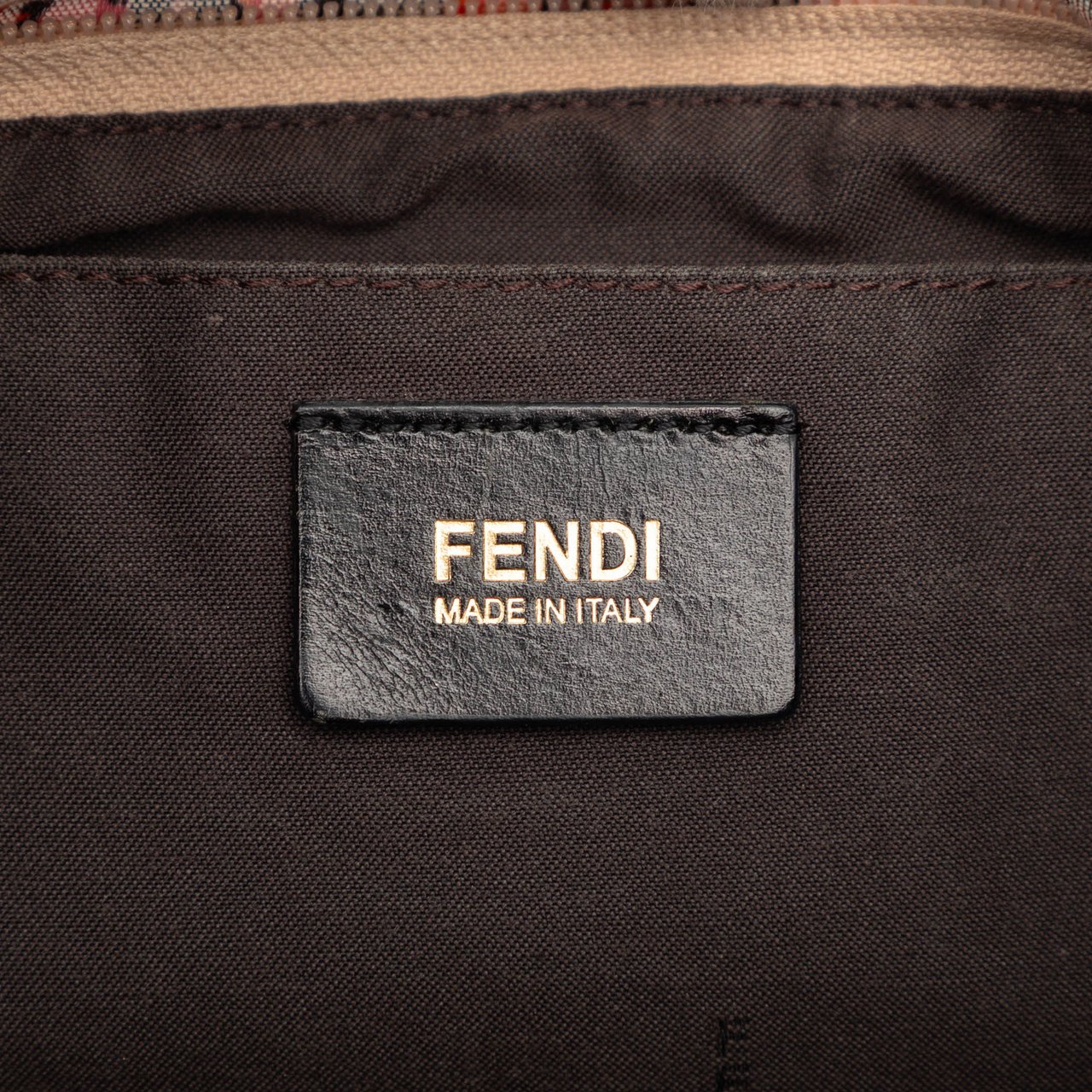 Fendi Mini Zucchino Canvas Floral Superstar Tote Roze