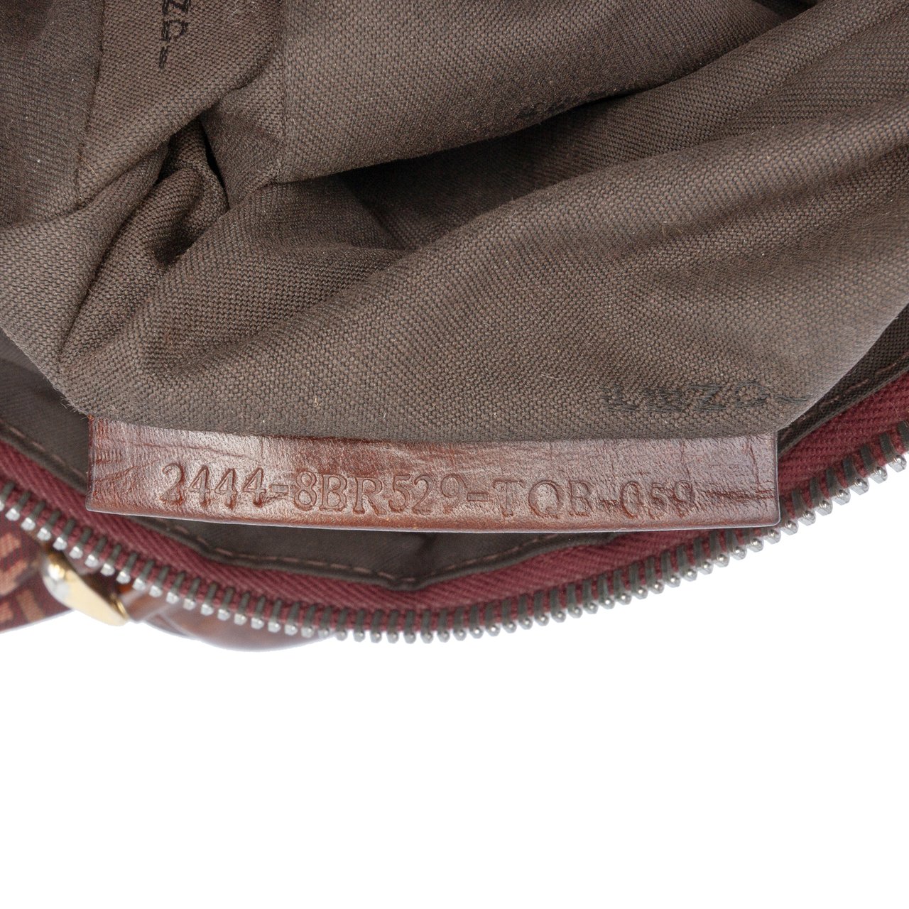 Fendi Zucchino Canvas Satchel Rood