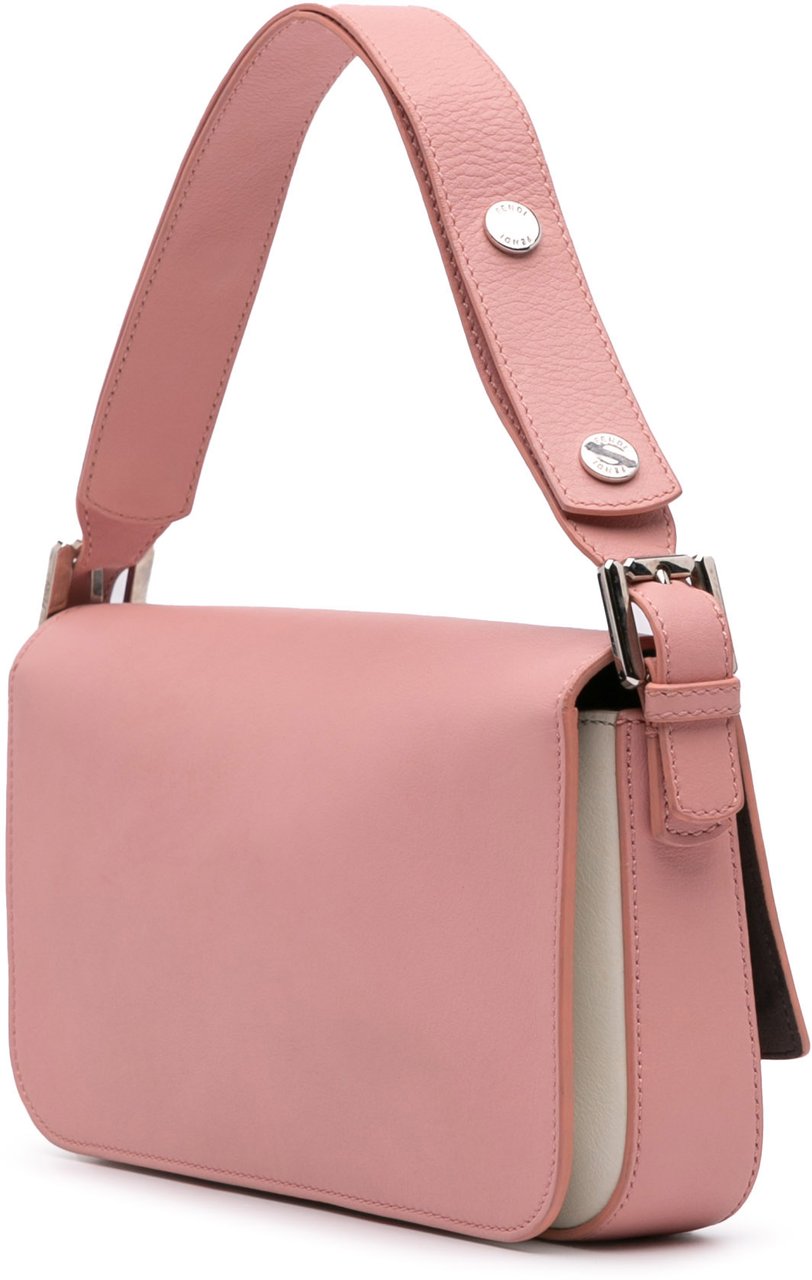 Fendi Calfskin 3Baguette Shoulder Bag Roze