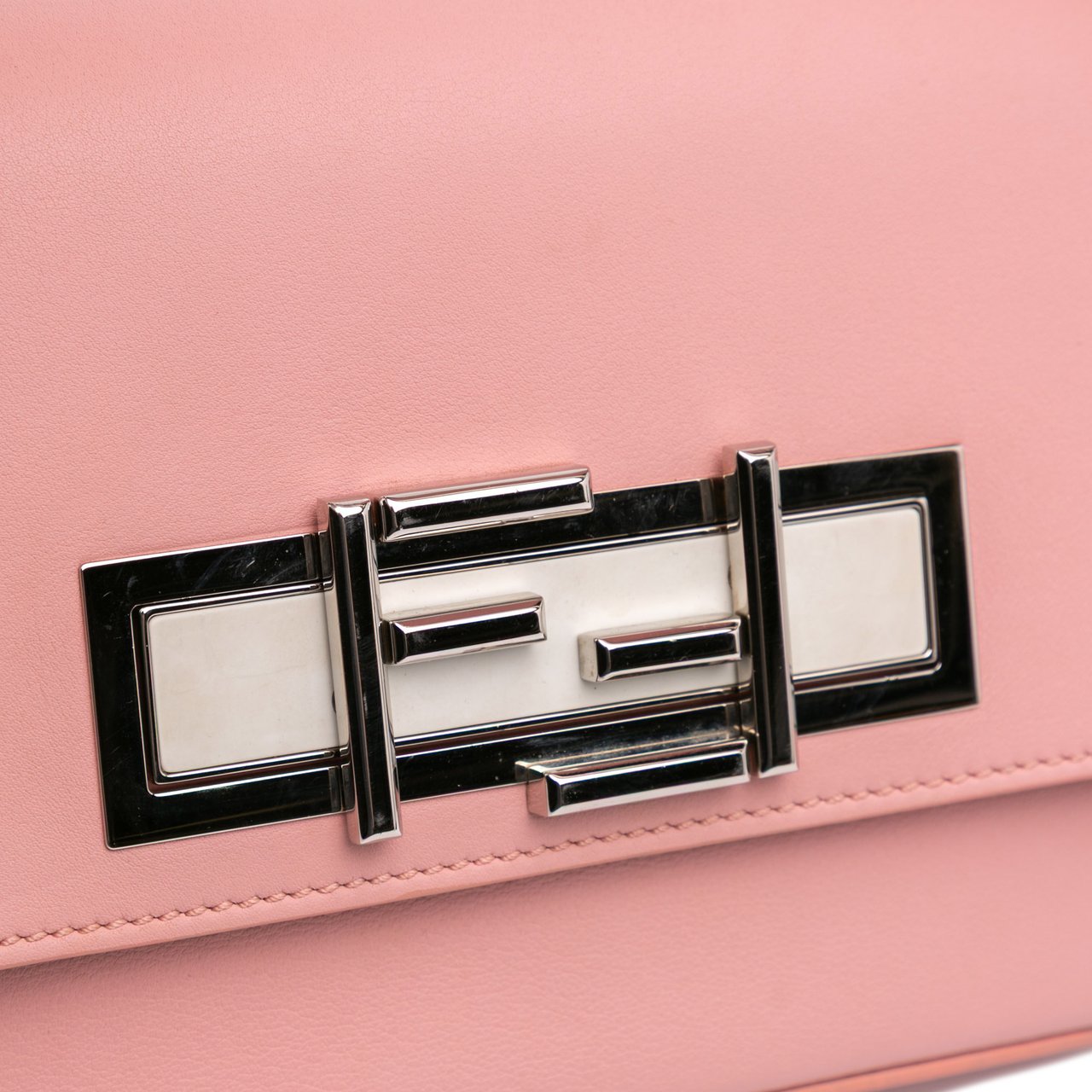 Fendi Calfskin 3Baguette Shoulder Bag Roze