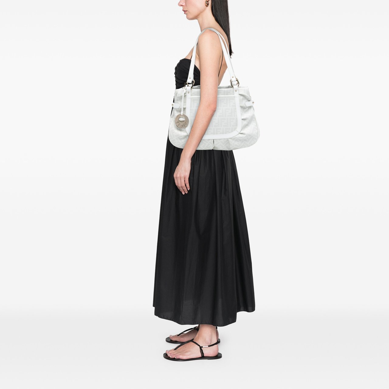 Fendi Large Zucca Spalmati Chef Shopper Tote Wit