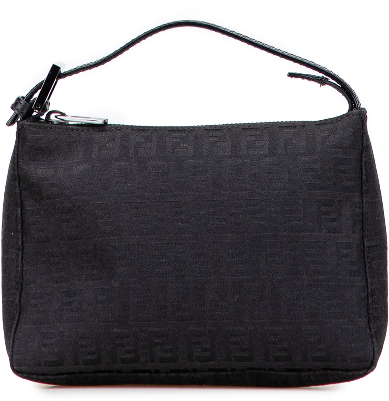 Fendi Zucchino Canvas Handbag Zwart
