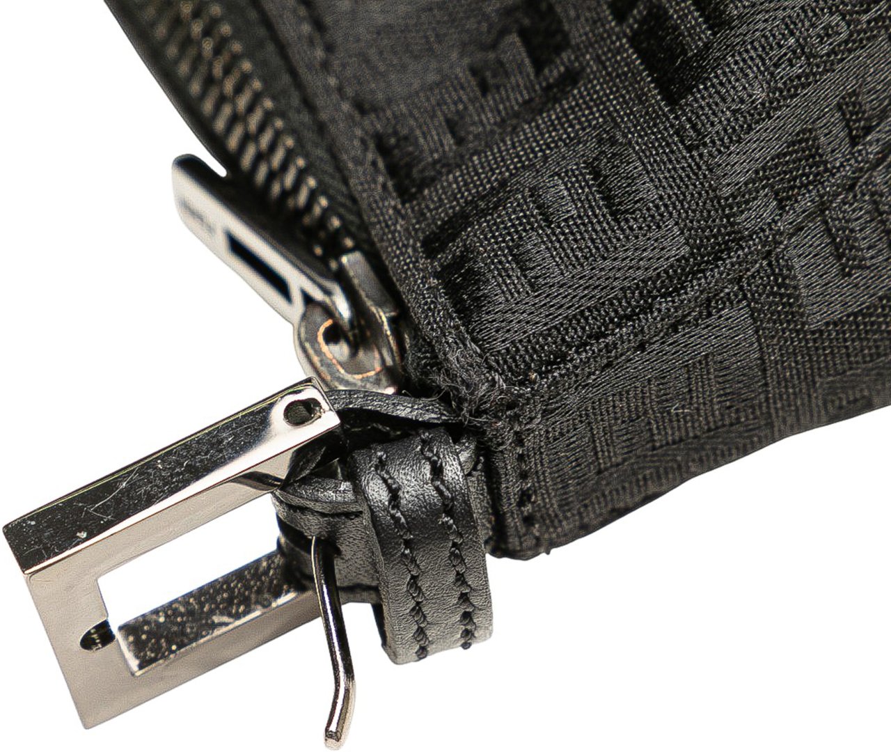 Fendi Zucchino Canvas Handbag Zwart