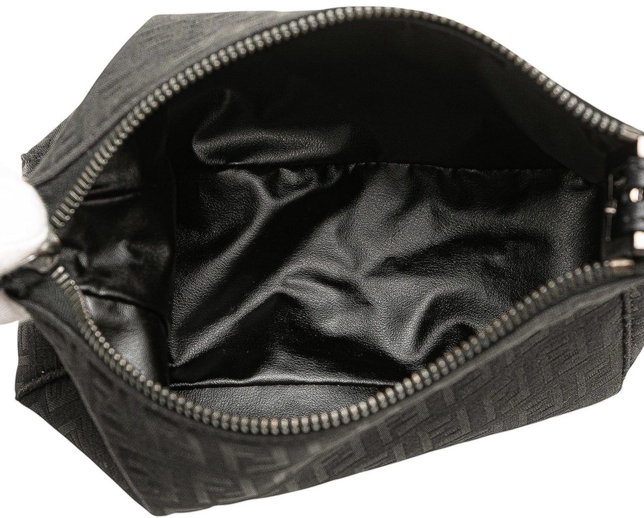 Fendi Zucchino Canvas Handbag Zwart