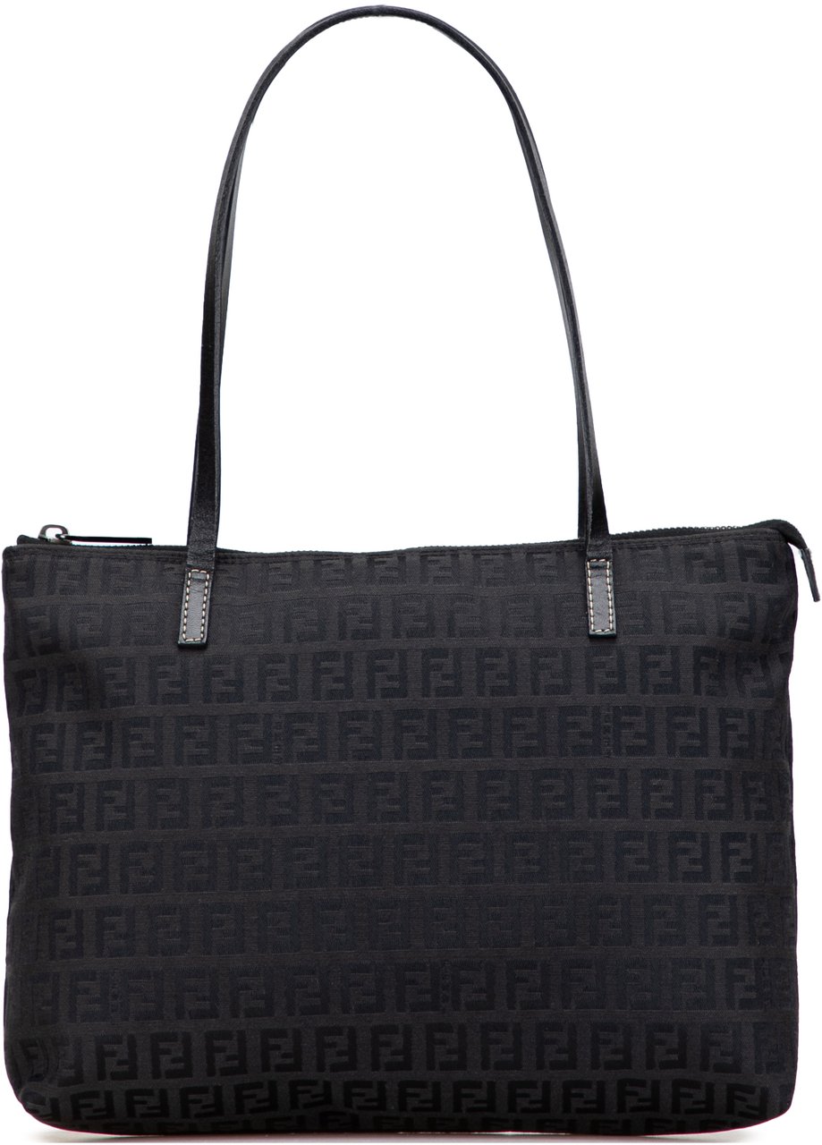 Fendi Zucchino Canvas Tote Zwart