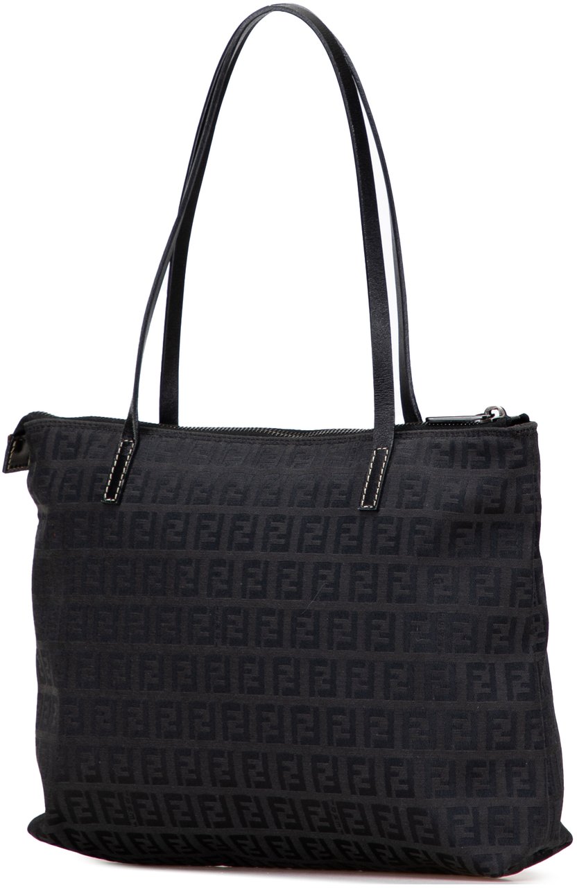 Fendi Zucchino Canvas Tote Zwart