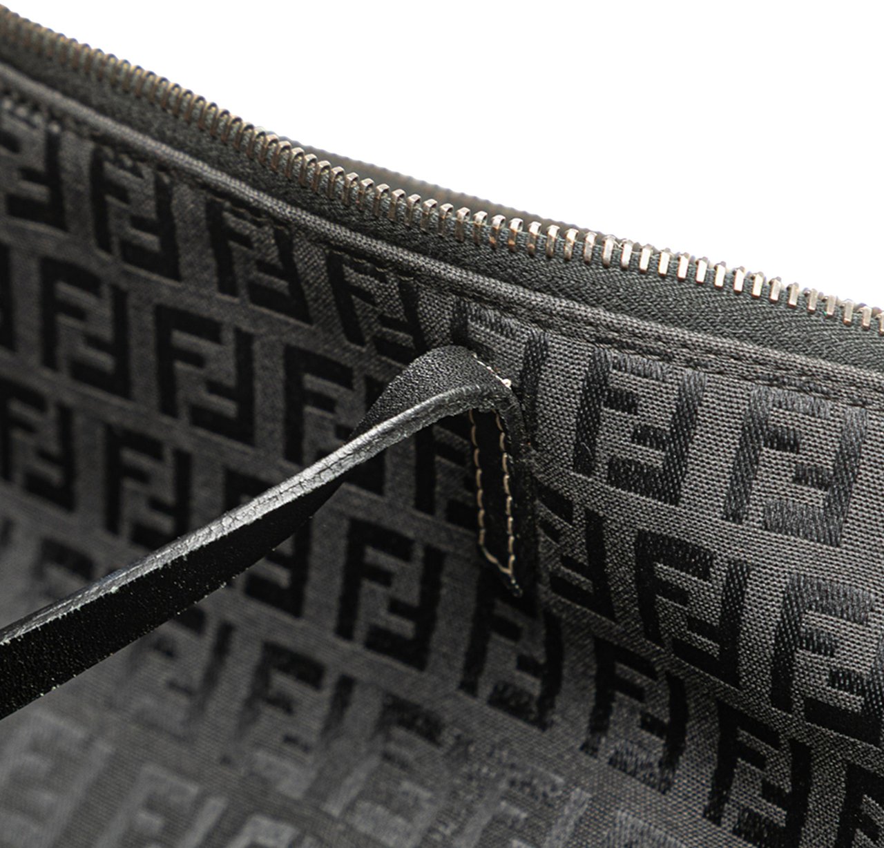 Fendi Zucchino Canvas Tote Zwart