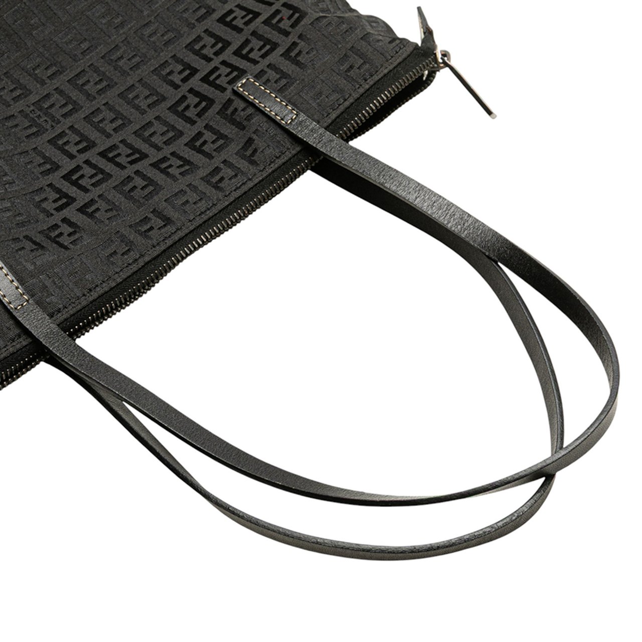 Fendi Zucchino Canvas Tote Zwart
