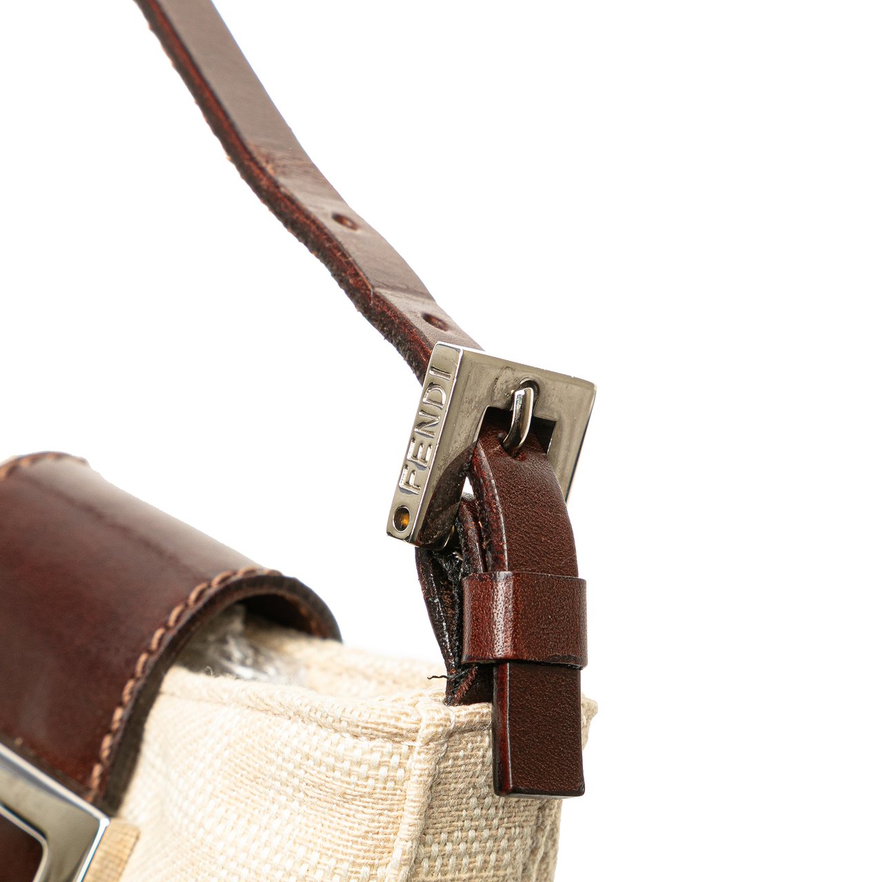 Fendi Mini Zucca Canvas Croissant Handbag Bruin