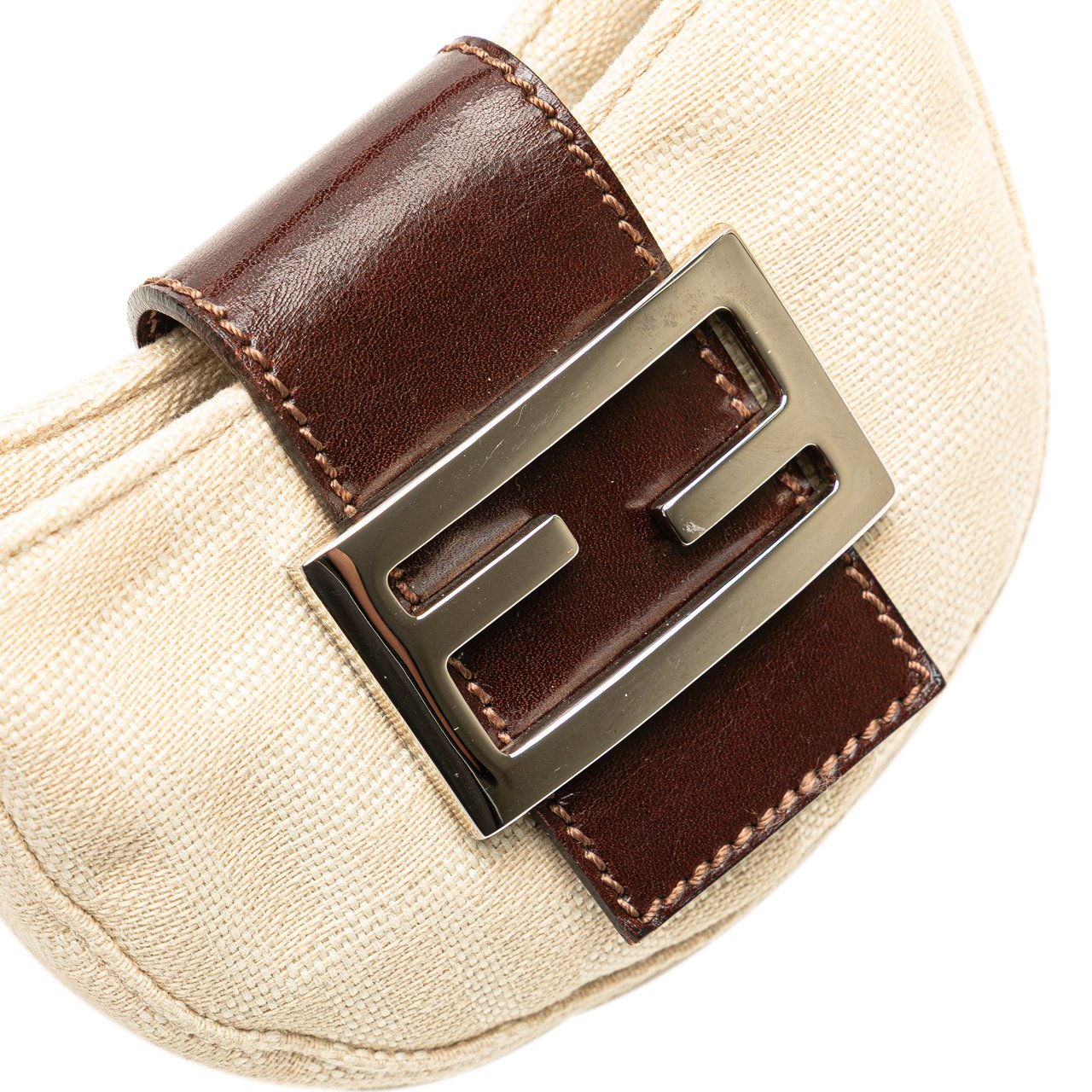 Fendi Mini Zucca Canvas Croissant Handbag Bruin