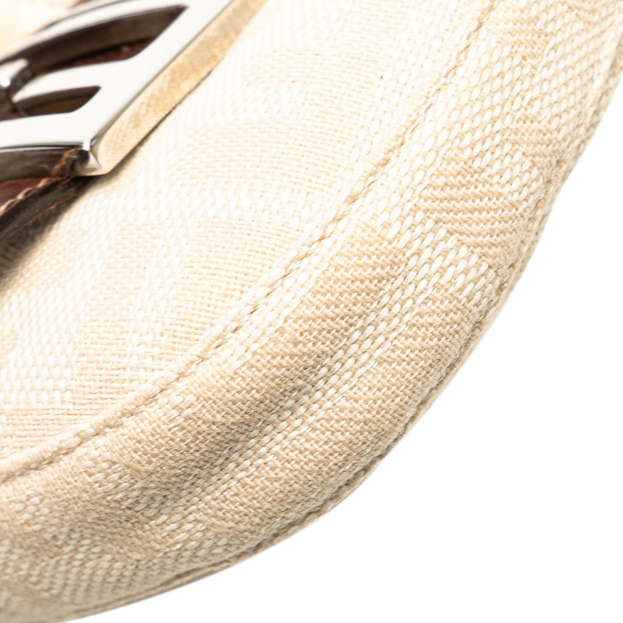 Fendi Mini Zucca Canvas Croissant Handbag Bruin
