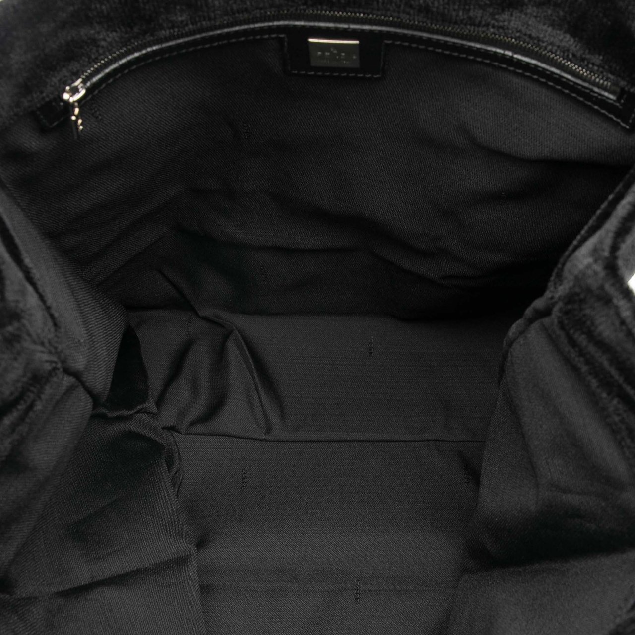 Fendi Velour Logo Tote Zwart