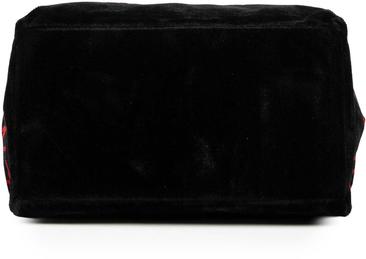 Fendi Velour Logo Tote Zwart