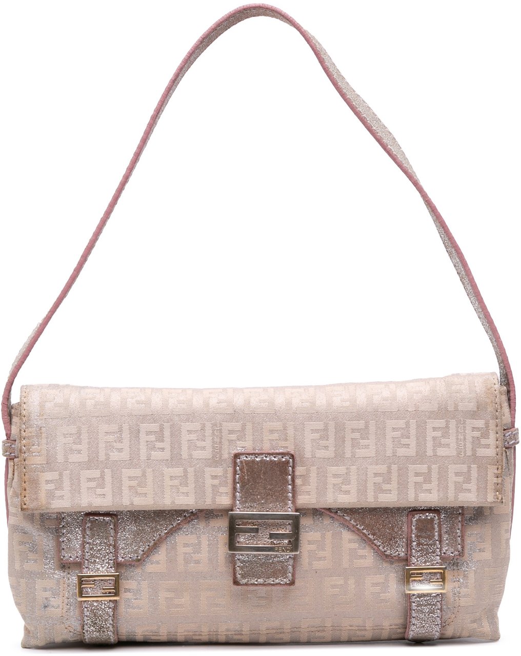 Fendi Zucchino Canvas Sweety Handbag Zilver