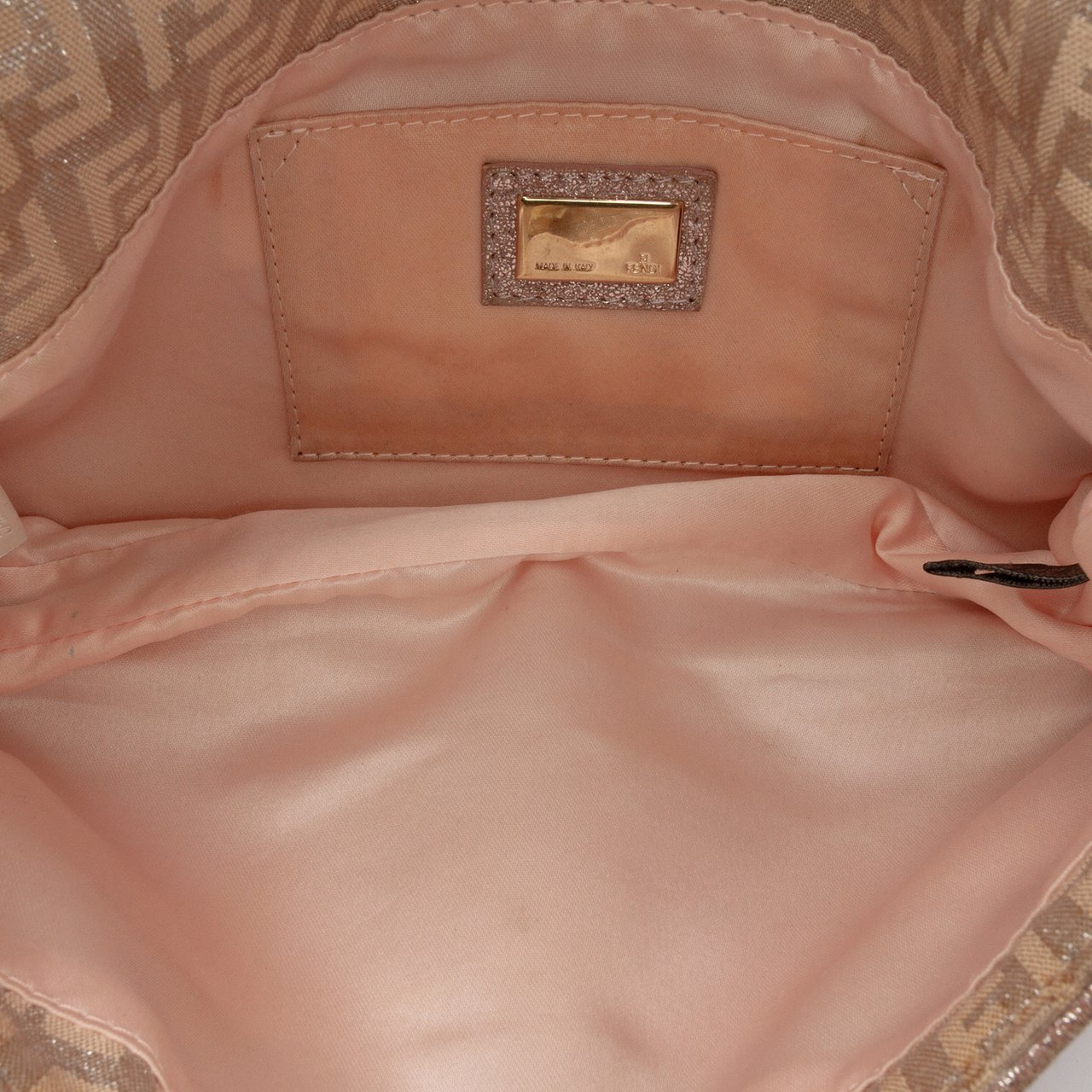 Fendi Zucchino Canvas Sweety Handbag Zilver