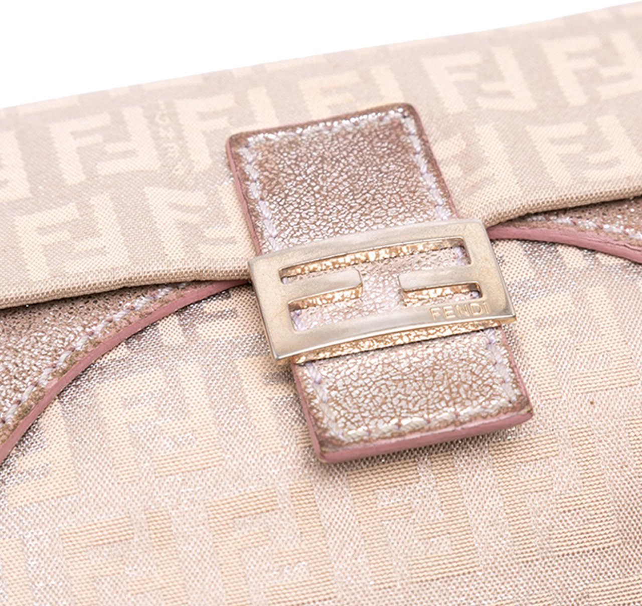 Fendi Zucchino Canvas Sweety Handbag Zilver