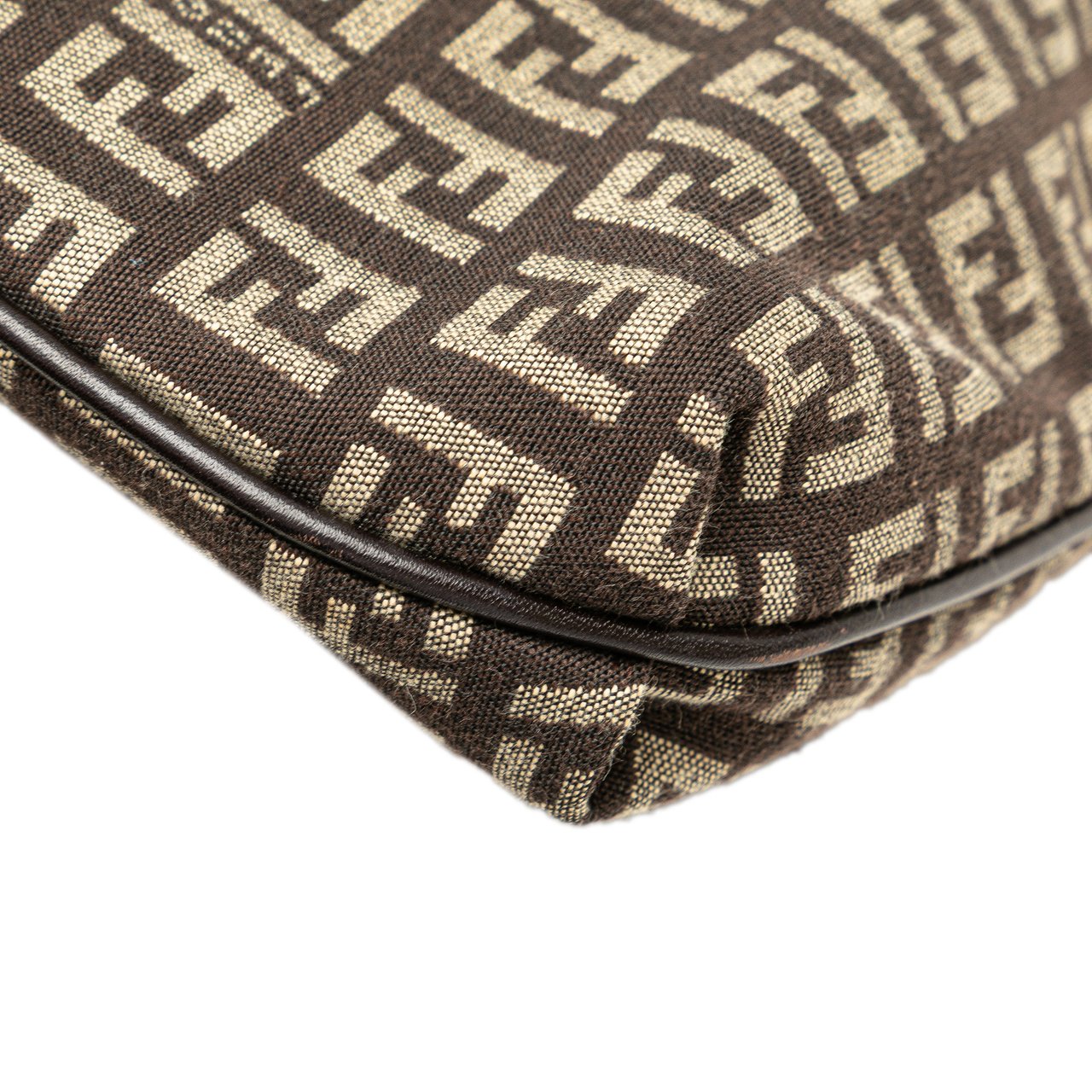 Fendi Zucchino Canvas Crossbody Bruin