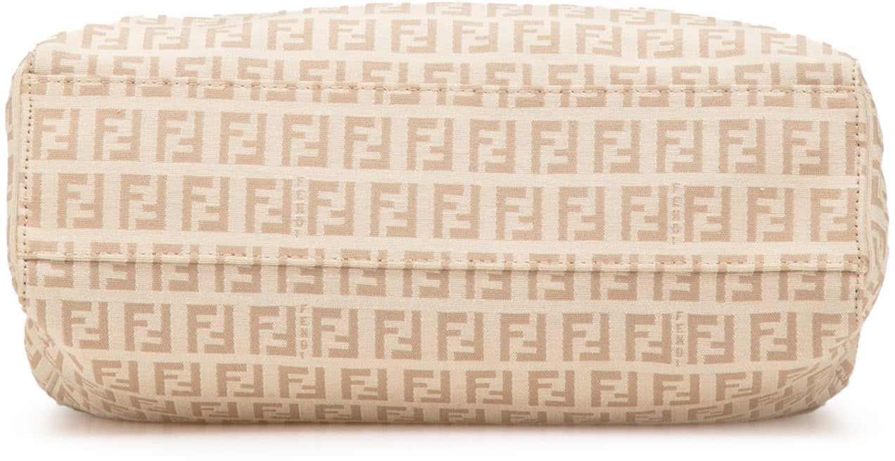 Fendi Zucchino Canvas Tote Bruin