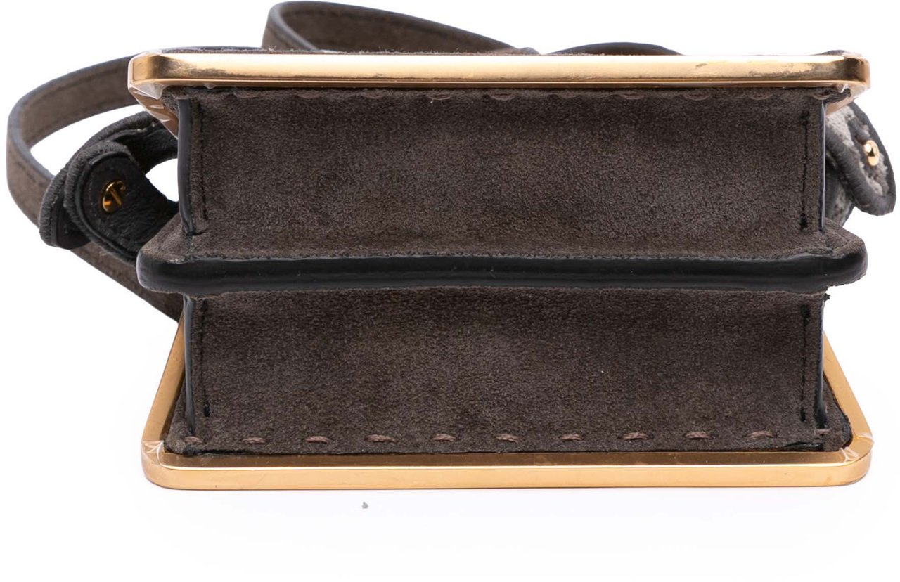 Fendi Nano Zucca Cashmere Peekaboo ISeeU Maxi Handle Bag Grijs