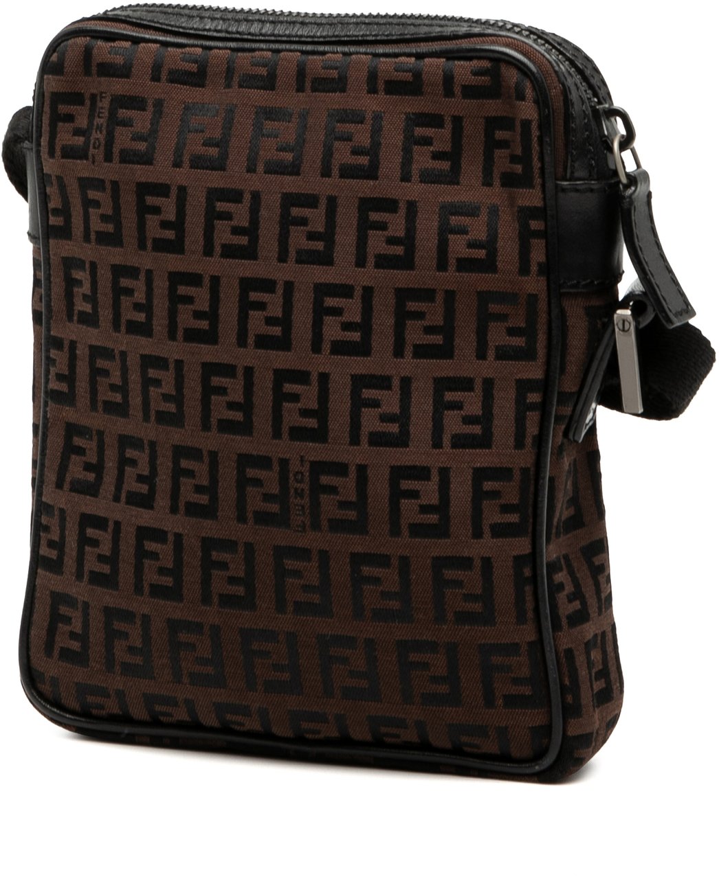 Fendi Zucchino Canvas Crossbody Bruin