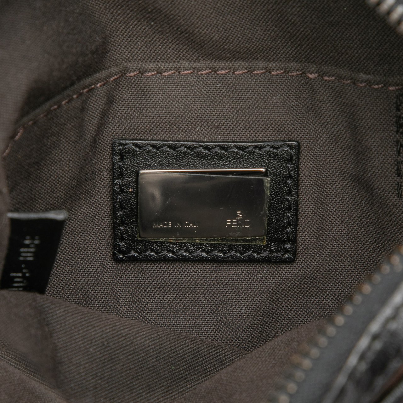 Fendi Zucchino Canvas Crossbody Bruin