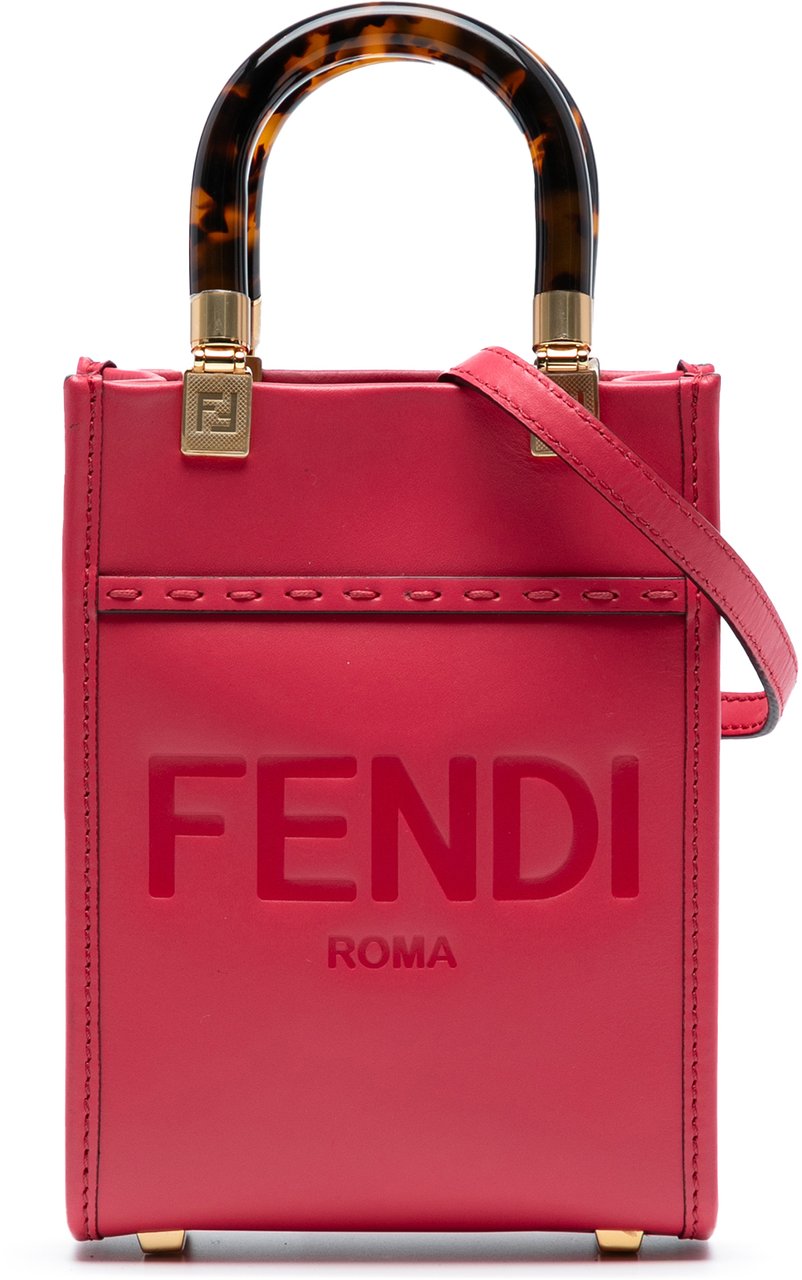 Fendi Mini Sunshine Shopper Tote Roze