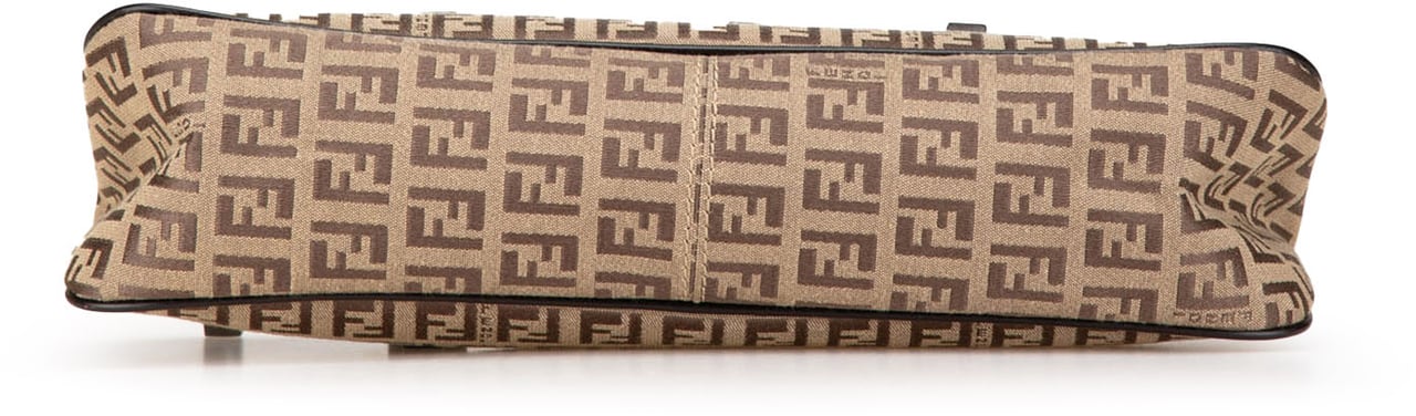 Fendi Zucchino Canvas Handbag Bruin