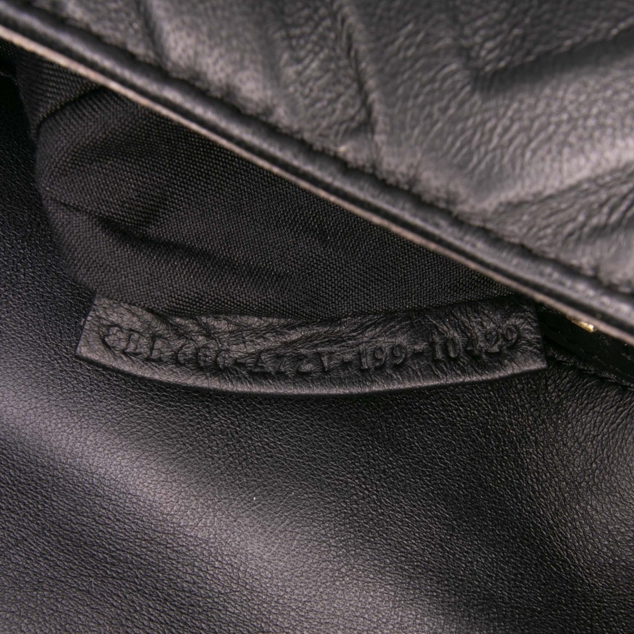 Fendi Zucca Embossed Leather Baguette Satchel Zwart