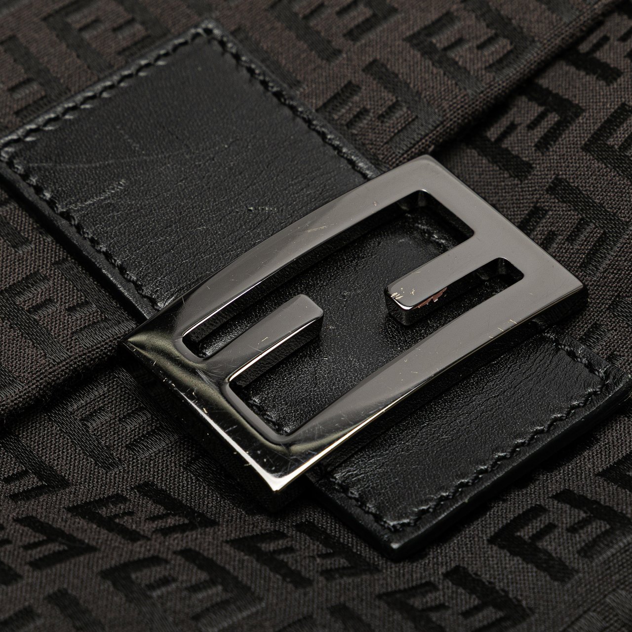 Fendi Zucchino Canvas Crossbody Bruin