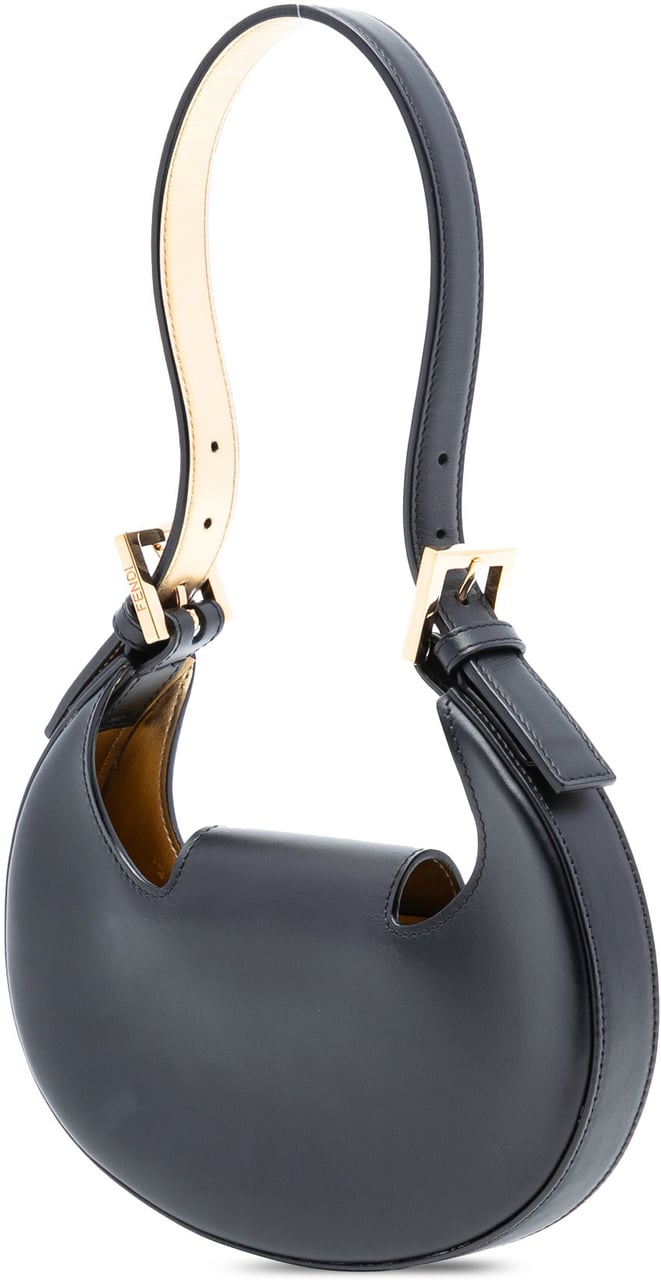 Fendi Mini Leather Cookie Hobo Zwart
