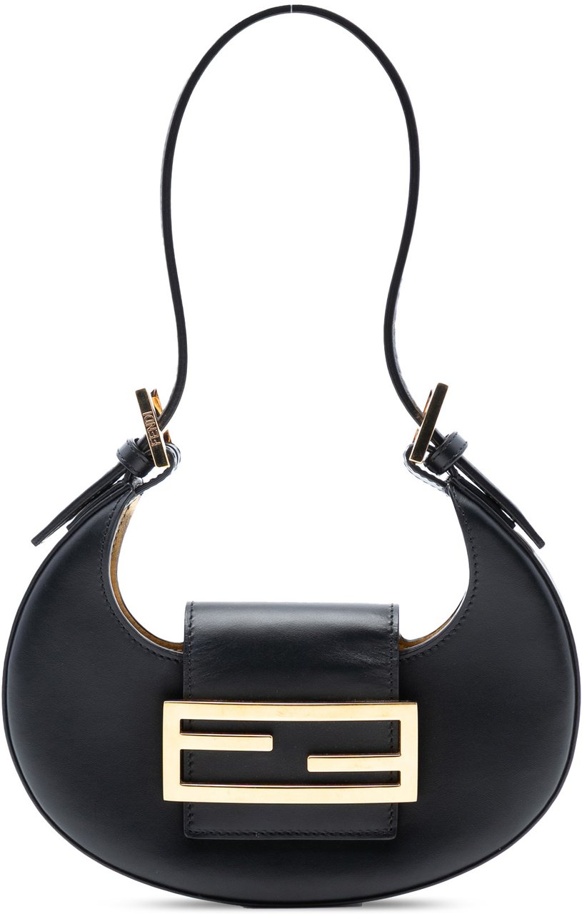 Fendi Mini Leather Cookie Hobo Zwart