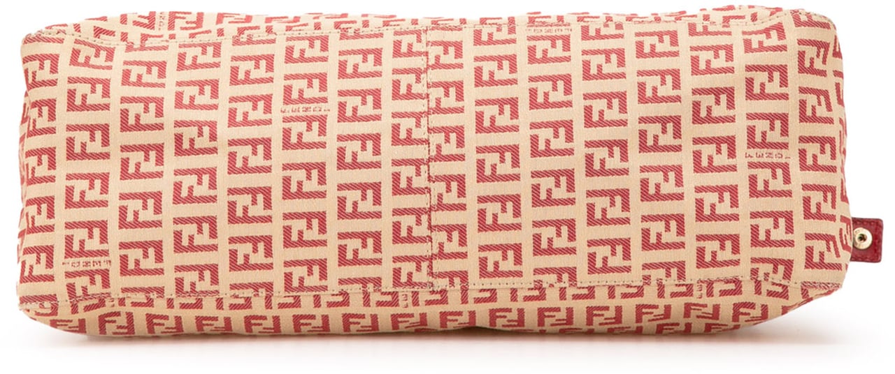 Fendi Zucchino Canvas Tote Bruin