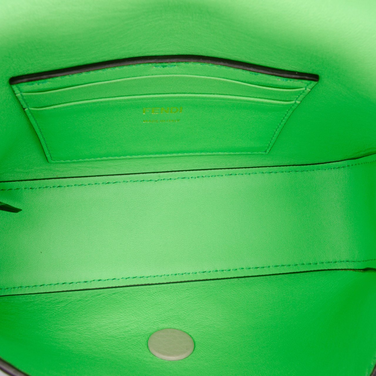 Fendi Mini Leather Baguette Satchel Bruin