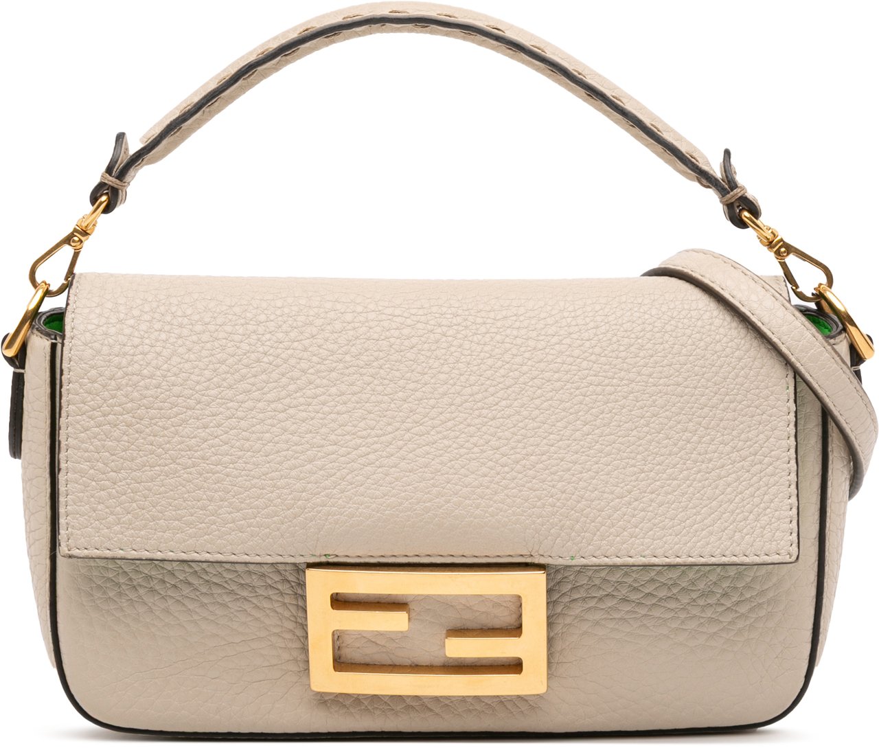 Fendi Mini Leather Baguette Satchel Bruin