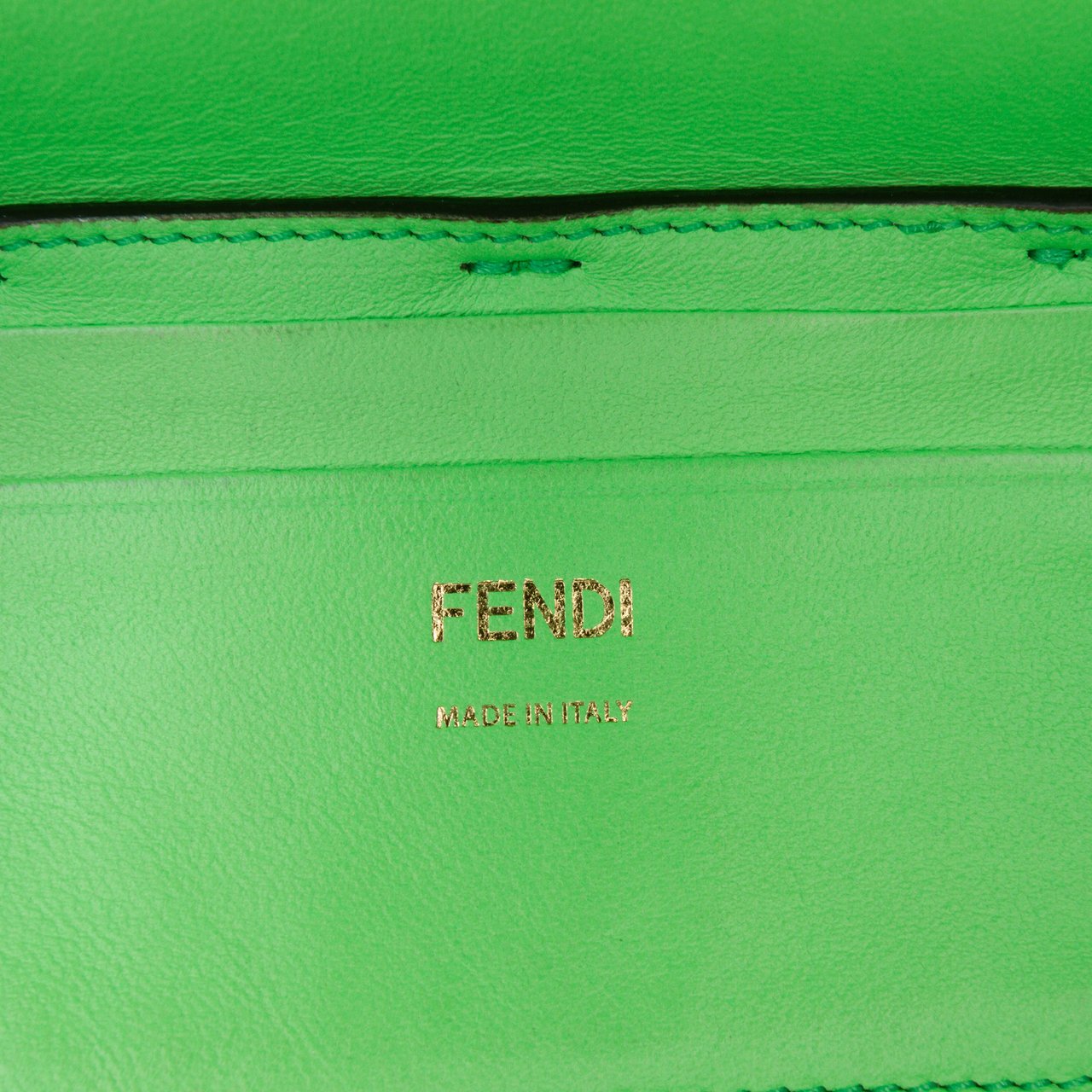 Fendi Mini Leather Baguette Satchel Bruin