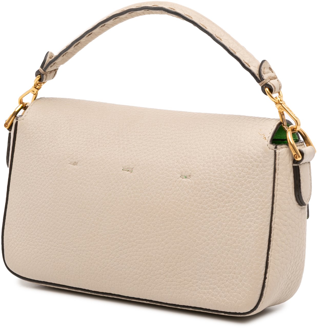 Fendi Mini Leather Baguette Satchel Bruin