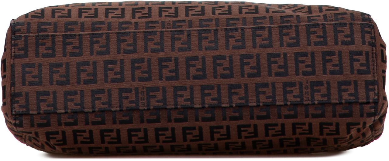Fendi Zucchino Canvas Tote Bruin