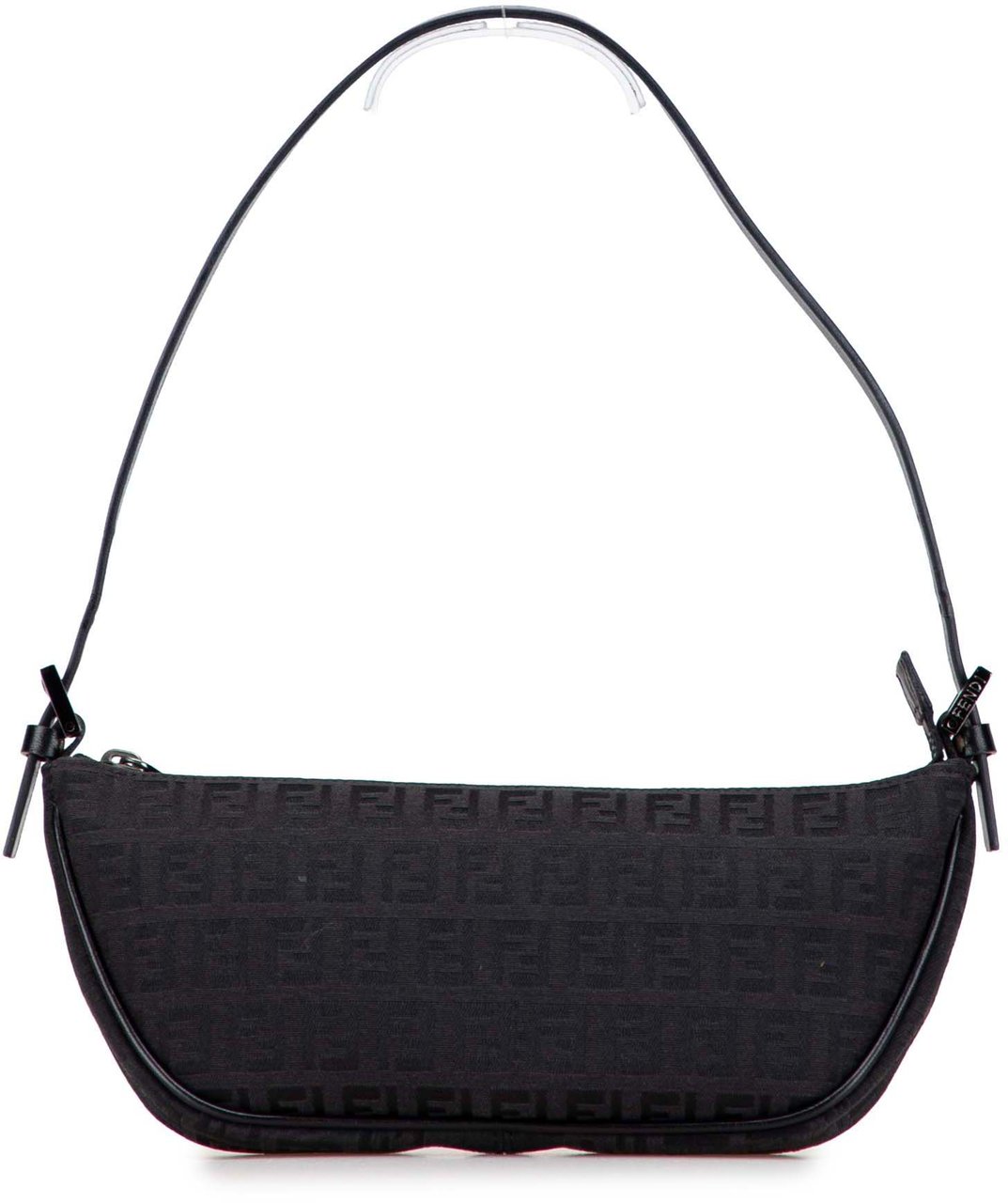 Fendi Zucchino Canvas Pochette Zwart
