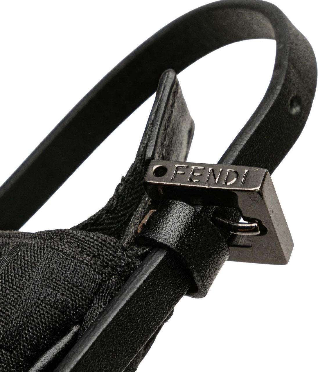 Fendi Zucchino Canvas Pochette Zwart