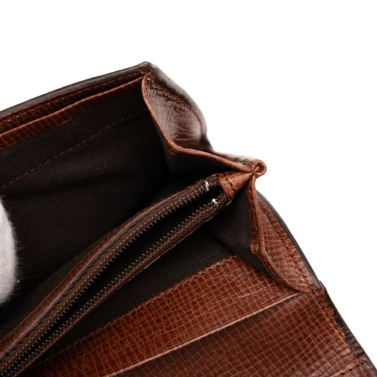 Fendi Zucca Coated Canvas Trifold Long Wallet Bruin