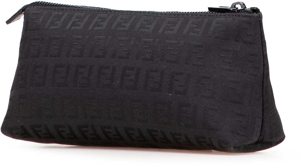 Fendi Zucchino Canvas Pouch Zwart