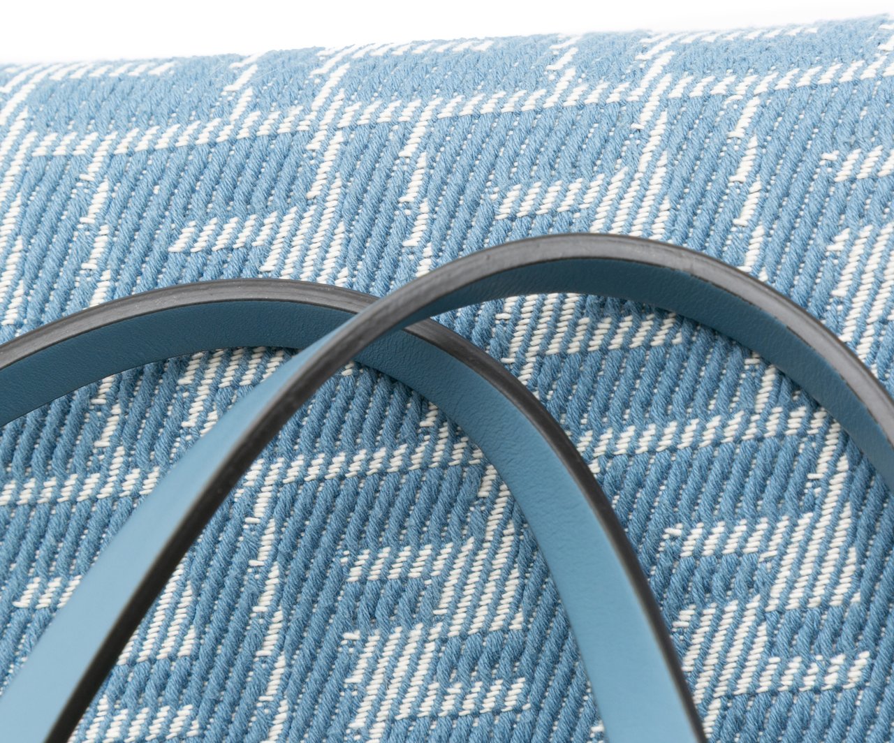 Fendi Large FF Pequin FF Jacquard Reversible Roll Tote Blauw