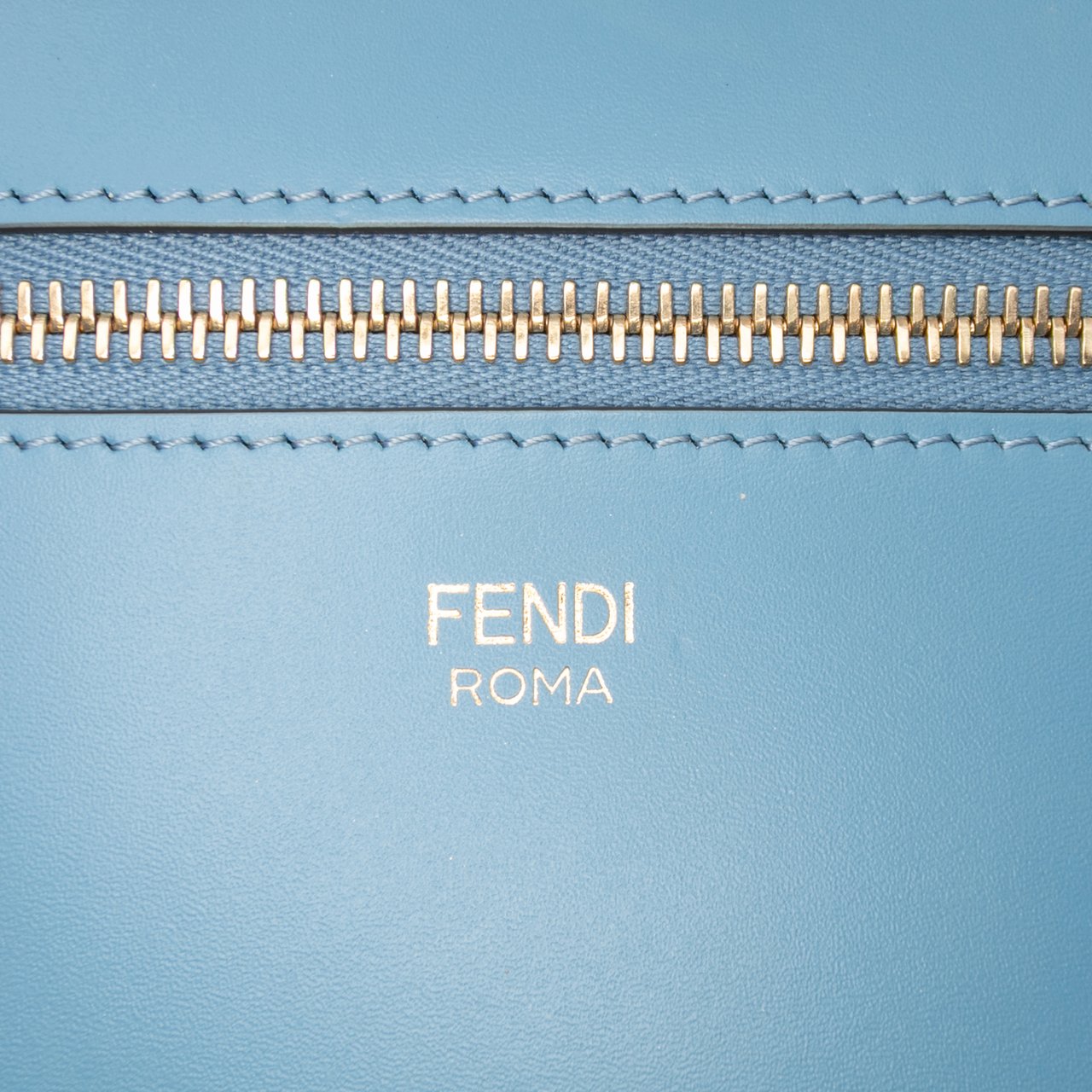 Fendi Large FF Pequin FF Jacquard Reversible Roll Tote Blauw