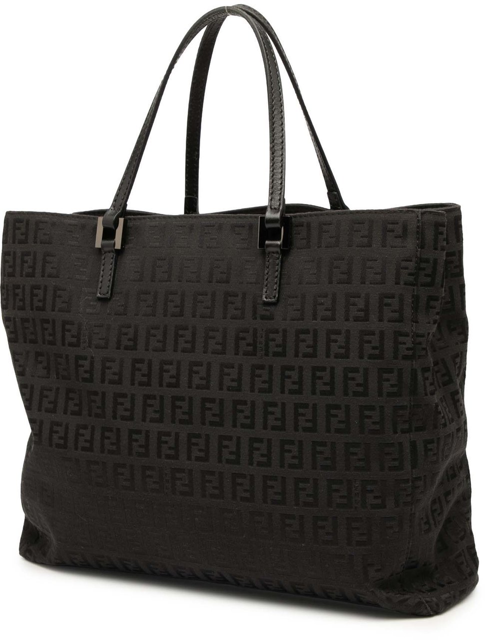 Fendi Zucchino Canvas Tote Zwart