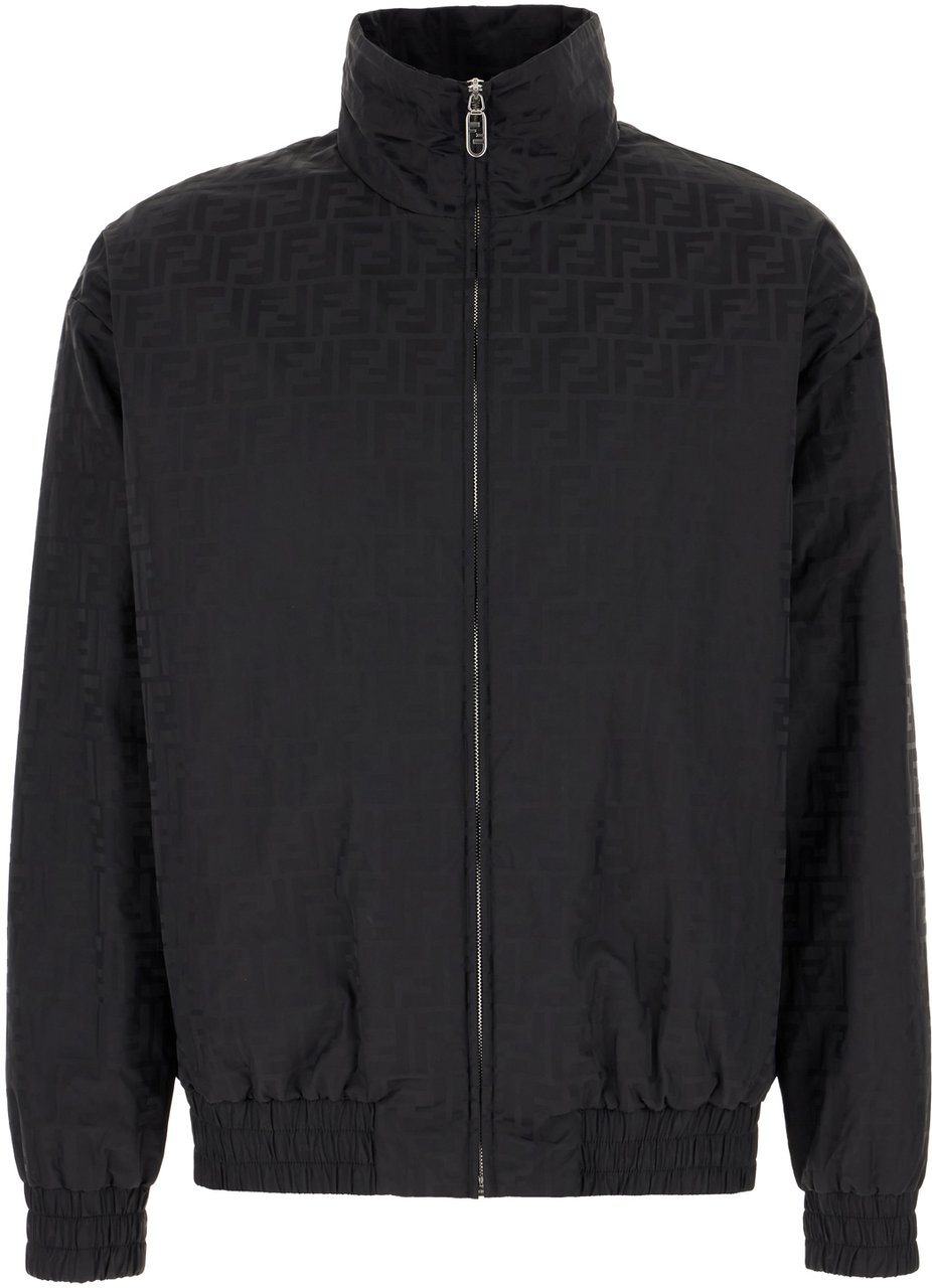 Fendi Fendi Black nylon padded jacket Dierenprint