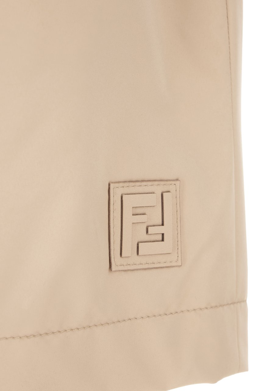 Fendi Fendi Dove grey polyester shorts Grijs