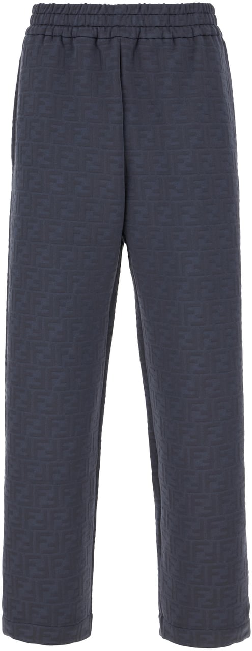 Fendi Fendi Navy blue cotton joggers Blauw